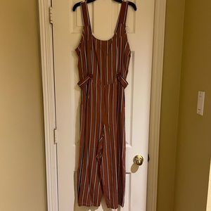 Derek Heart striped jumpsuit
